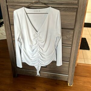 A&F soft ruched bodysuit